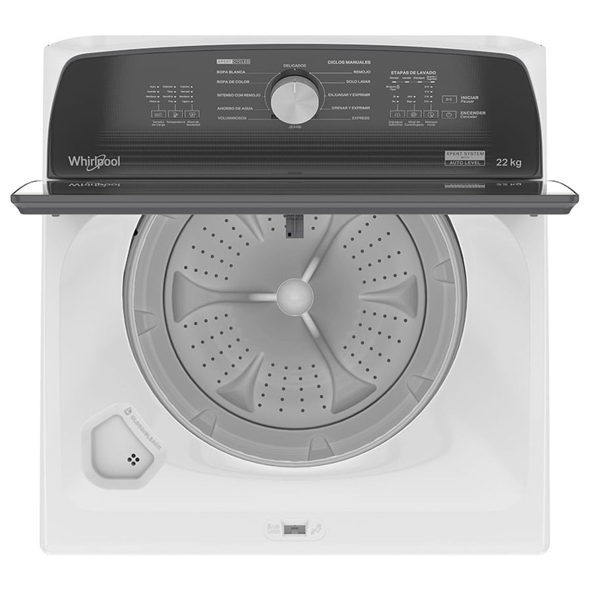 WHIRLPOOL - Lavadora Automática Whirlpool 8mwtw2241 Blanca 22kg 110 v - 127 v