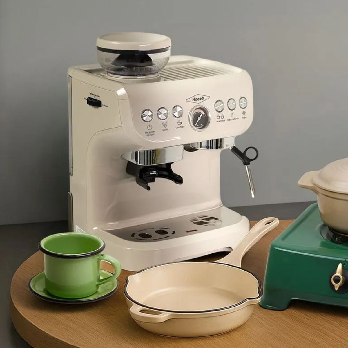 HACEB - Máquina de café Haceb con molino integrado Lino
