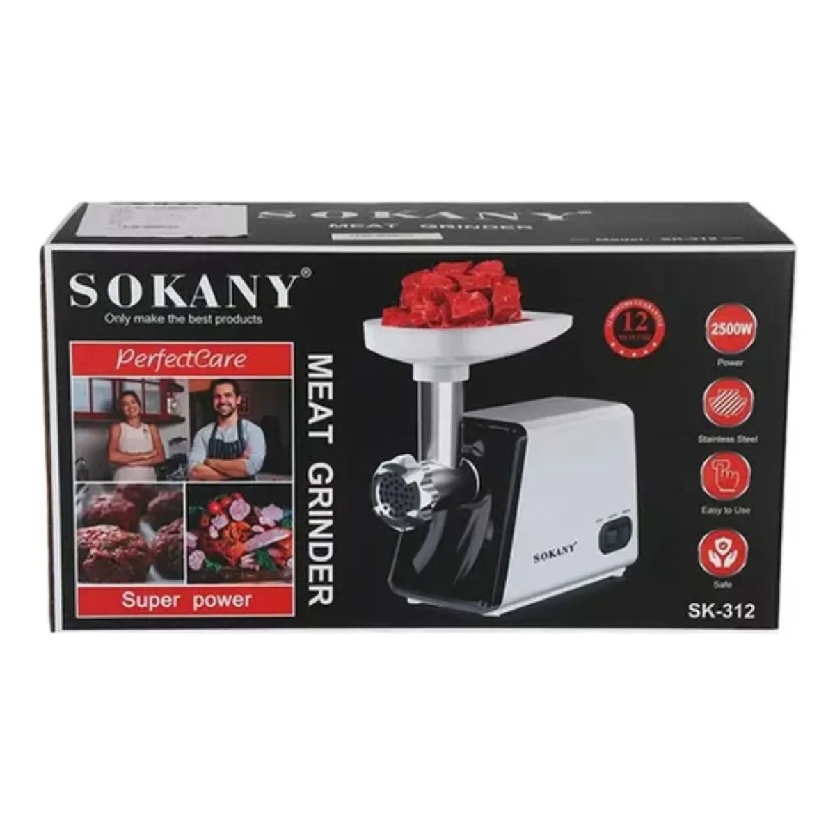 GENERICO - Molino de Carne Eléctrico Sokany SK‑312 2500W  Picadora Profesional