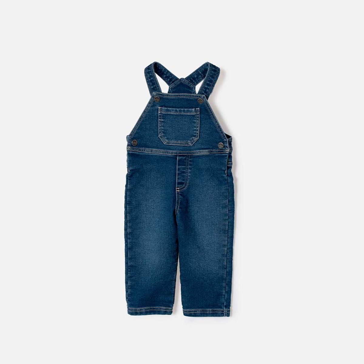 LITTLEMIC - Overall de Littlemic denim azul para bebé unisex