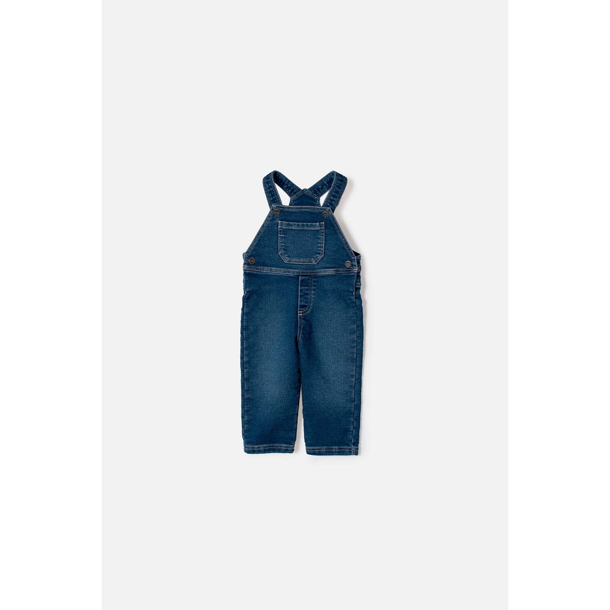 LITTLEMIC - Overall de Littlemic denim azul para bebé unisex