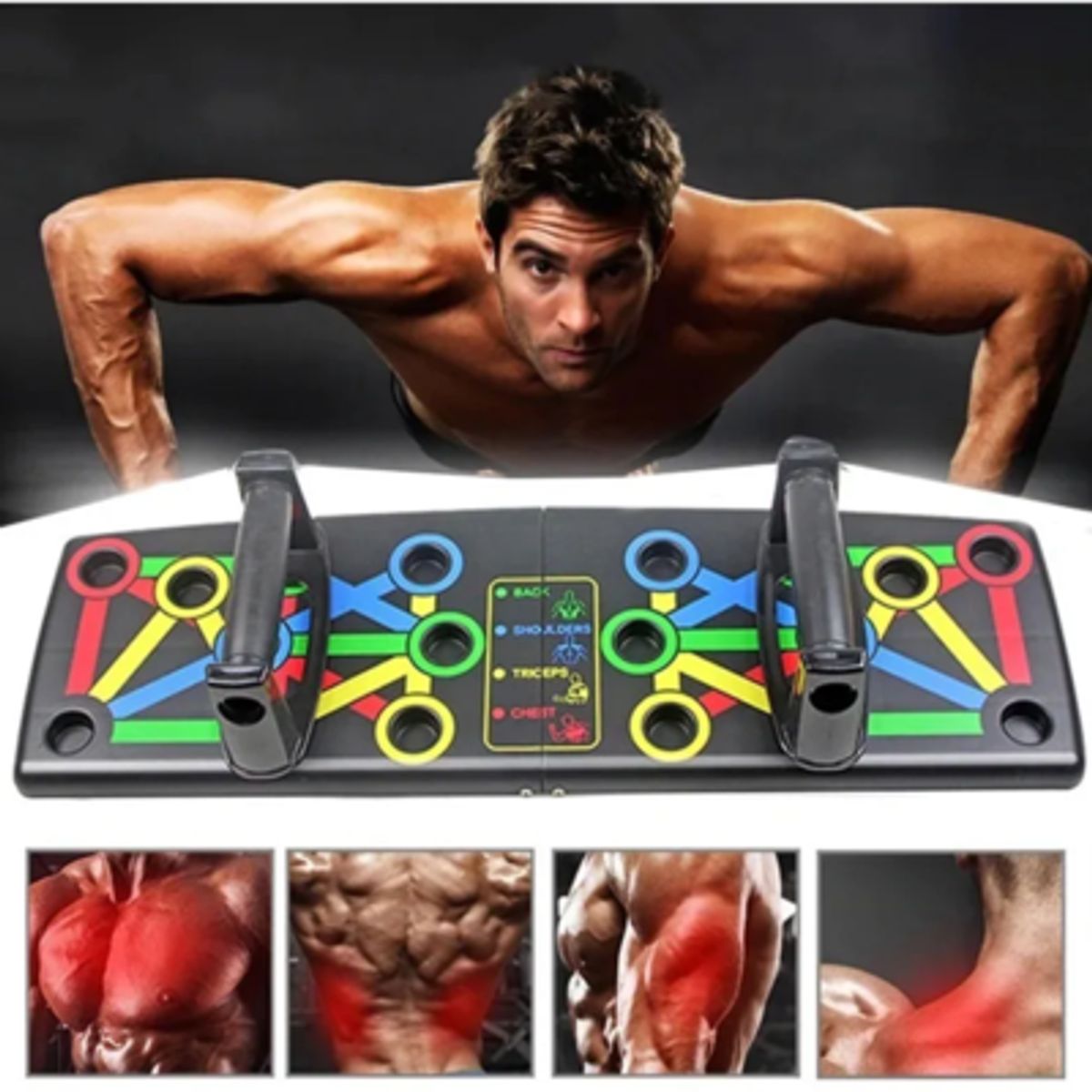 GENERICO - Tabla De Entrenamiento Completo Push Up Para Flexiones Brazo