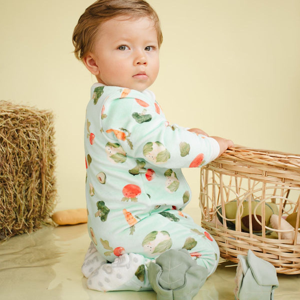 LAPU KIDS - Pijama Enteriza térmica Festa Veggie Blue