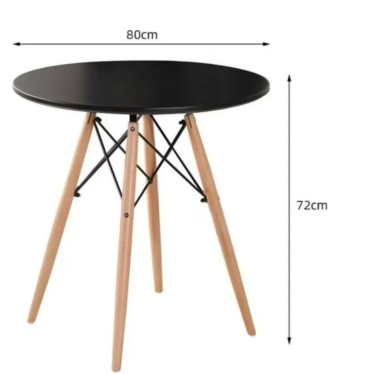 AKIVOY - Mesa Eames Redonda color Negro