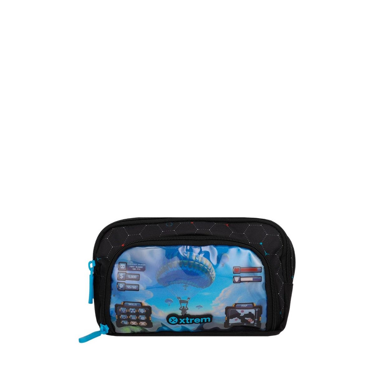 SAMSONITE - Cartuchera Xtrem Zip-Art Negra