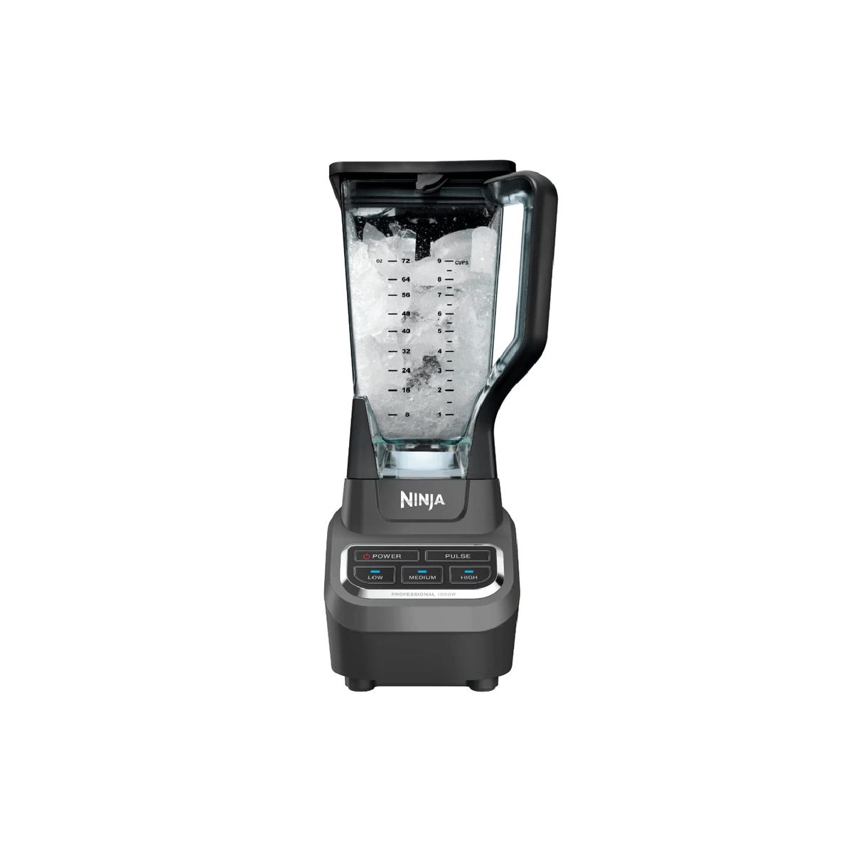 NINJA - Licuadora Ninja Profesional 2 Litros 3 Velocidades Jarra de Plástico Negra BL610