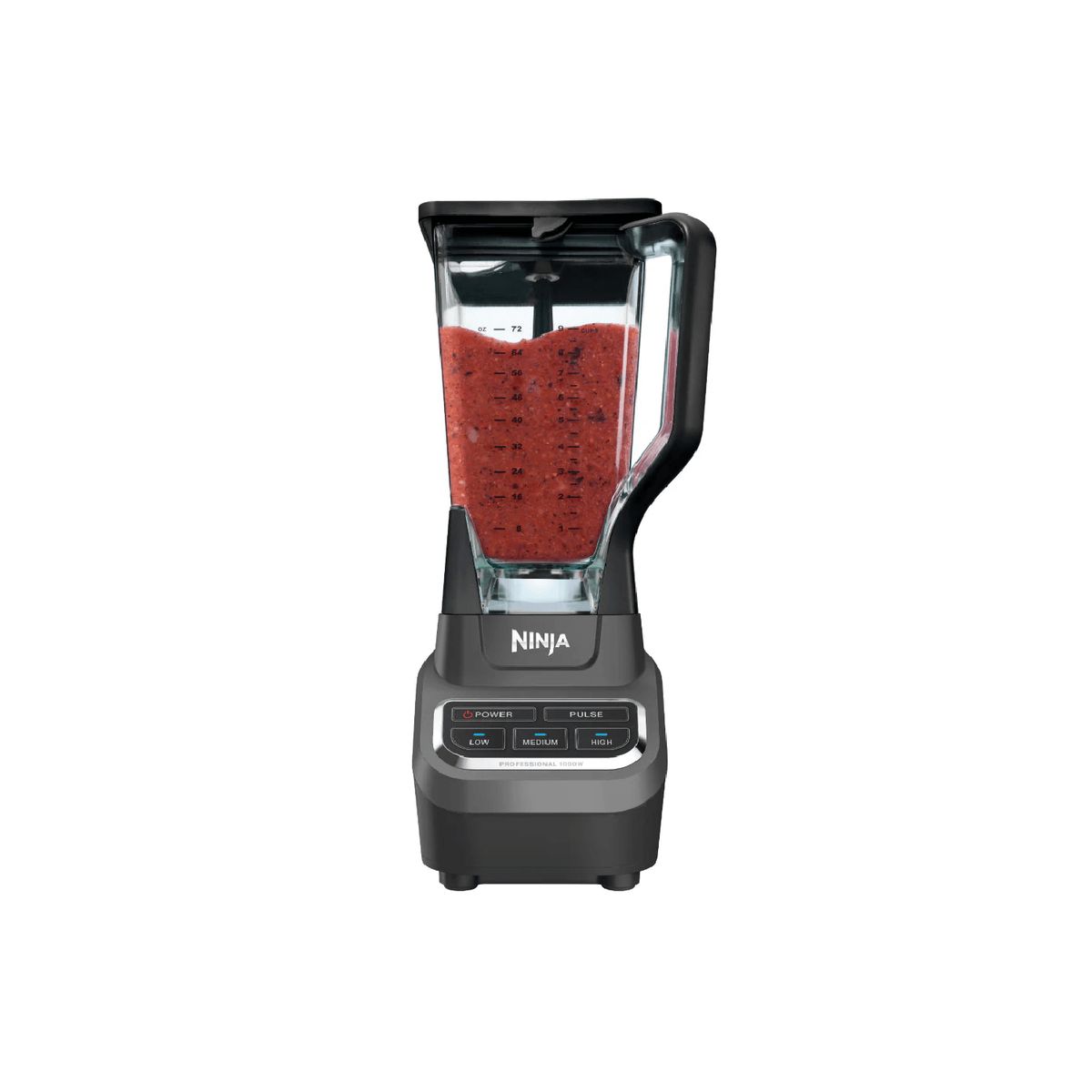 NINJA - Licuadora Ninja Profesional 2 Litros 3 Velocidades Jarra de Plástico Negra BL610
