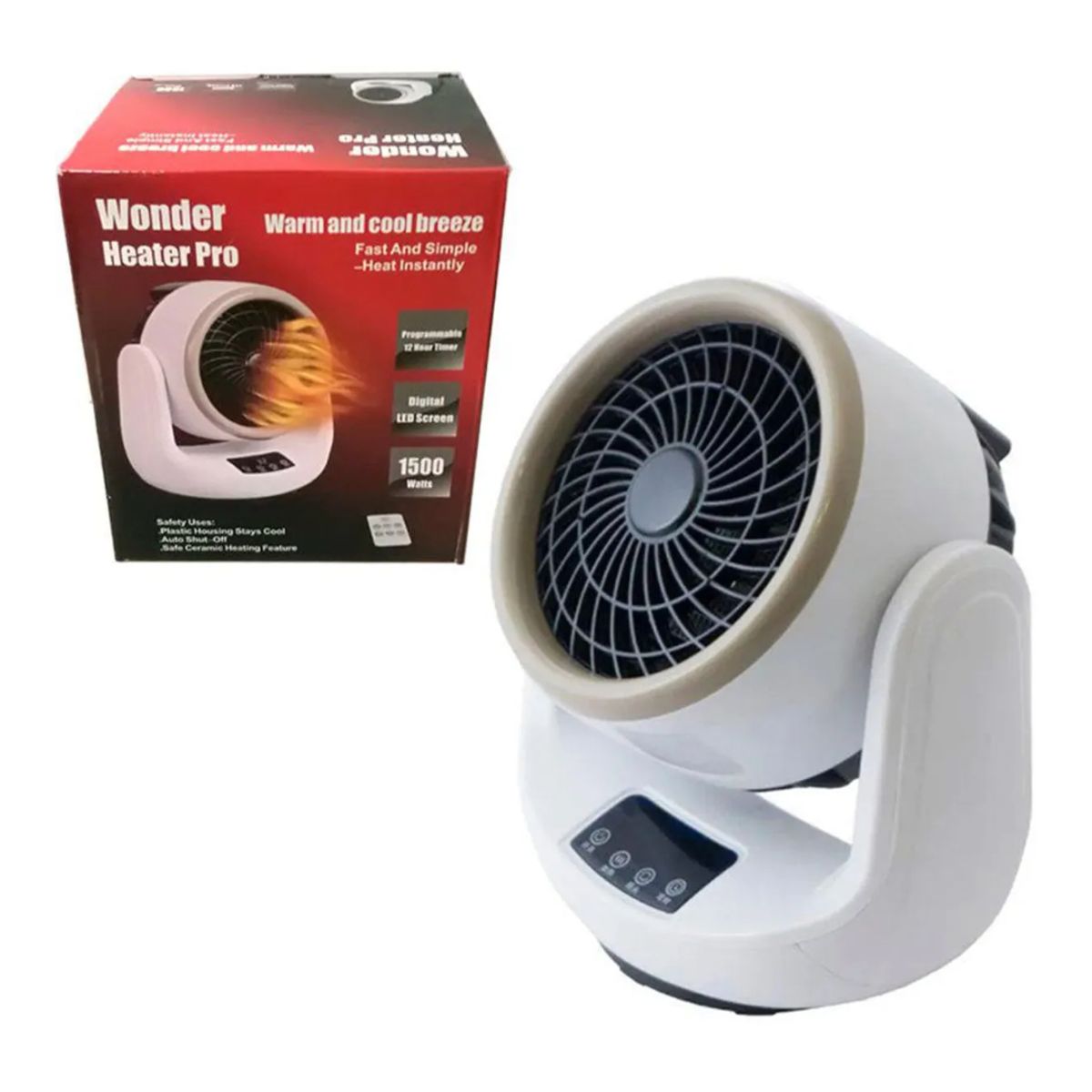 GENERICO - Calefactor Electrico 1500w Con Control Ventilador