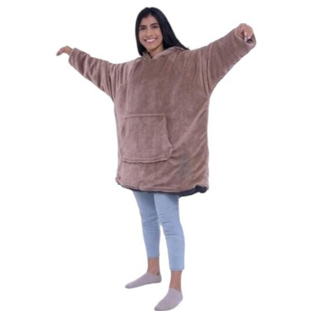 YETI - Buzo saco Cobija Gigante Overside Unisex Doble Niñ Hoodie
