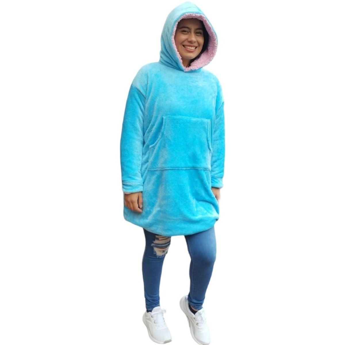 YETI - Buzo saco Cobija Gigante Overside Unisex Doble Niñ Hoodie