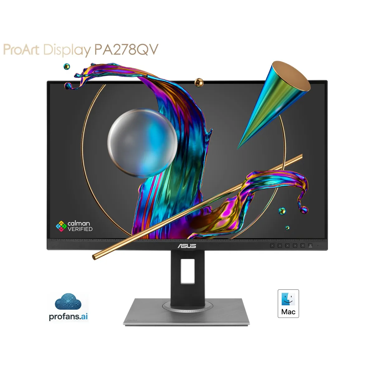 ASUS - MONITOR ASUS PROART PA278QV 2K IPS PIVOTEABLE sRGB PRO / Rec. 709 / CALMAN VERIFIED