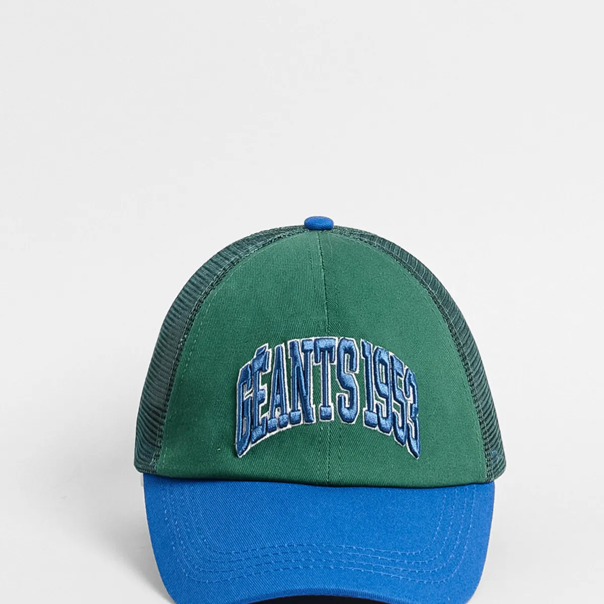 KOAJ - KOAJ Gorra Tucker verde azulada con bordado 3D "GÉANTS 1953" Hombre