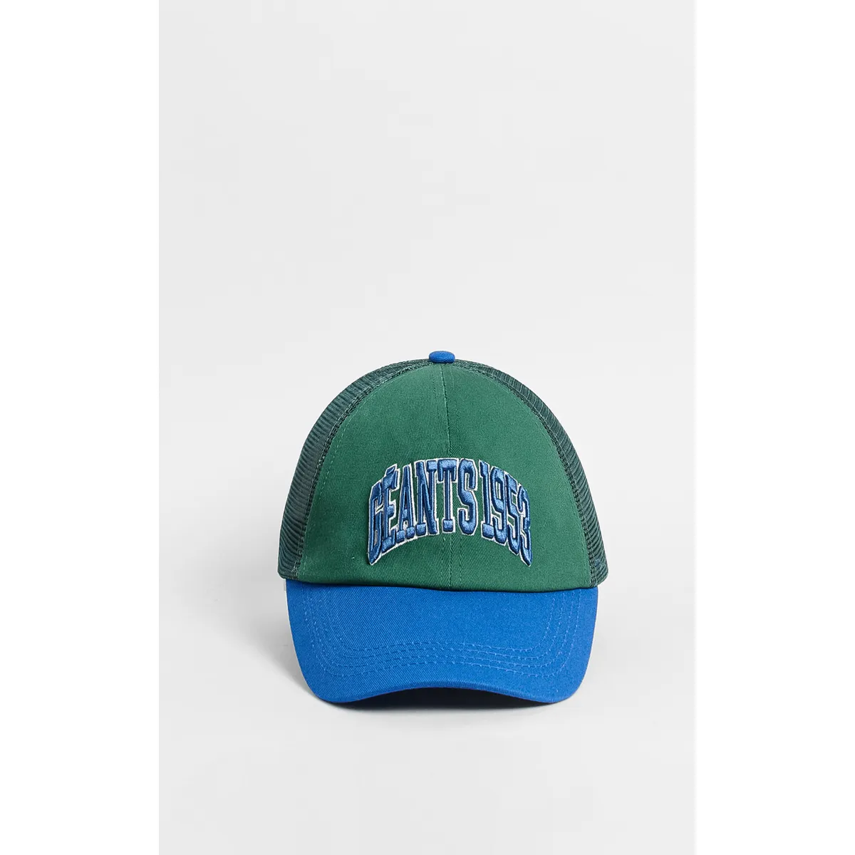 KOAJ - KOAJ Gorra Tucker verde azulada con bordado 3D "GÉANTS 1953" Hombre