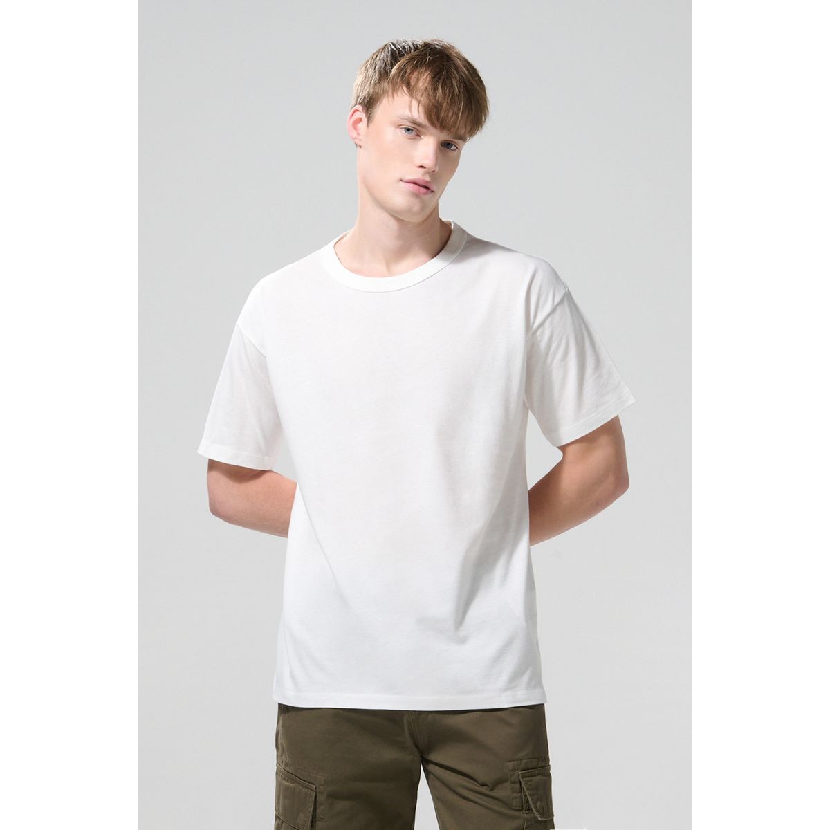 KOAJ - KOAJ Camiseta unicolor manga corta en algodón con hombro rod Hombre