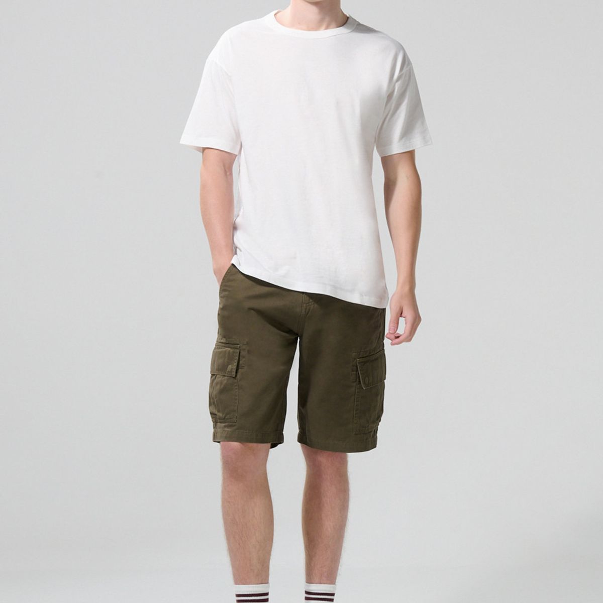 KOAJ - KOAJ Camiseta unicolor manga corta en algodón con hombro rod Hombre