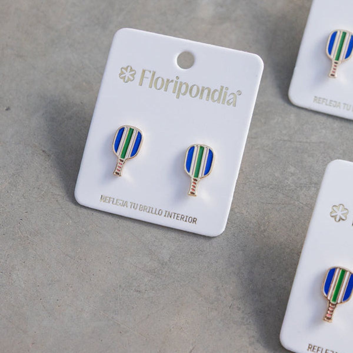 FLORIPONDIA - Aretes Padel Azul