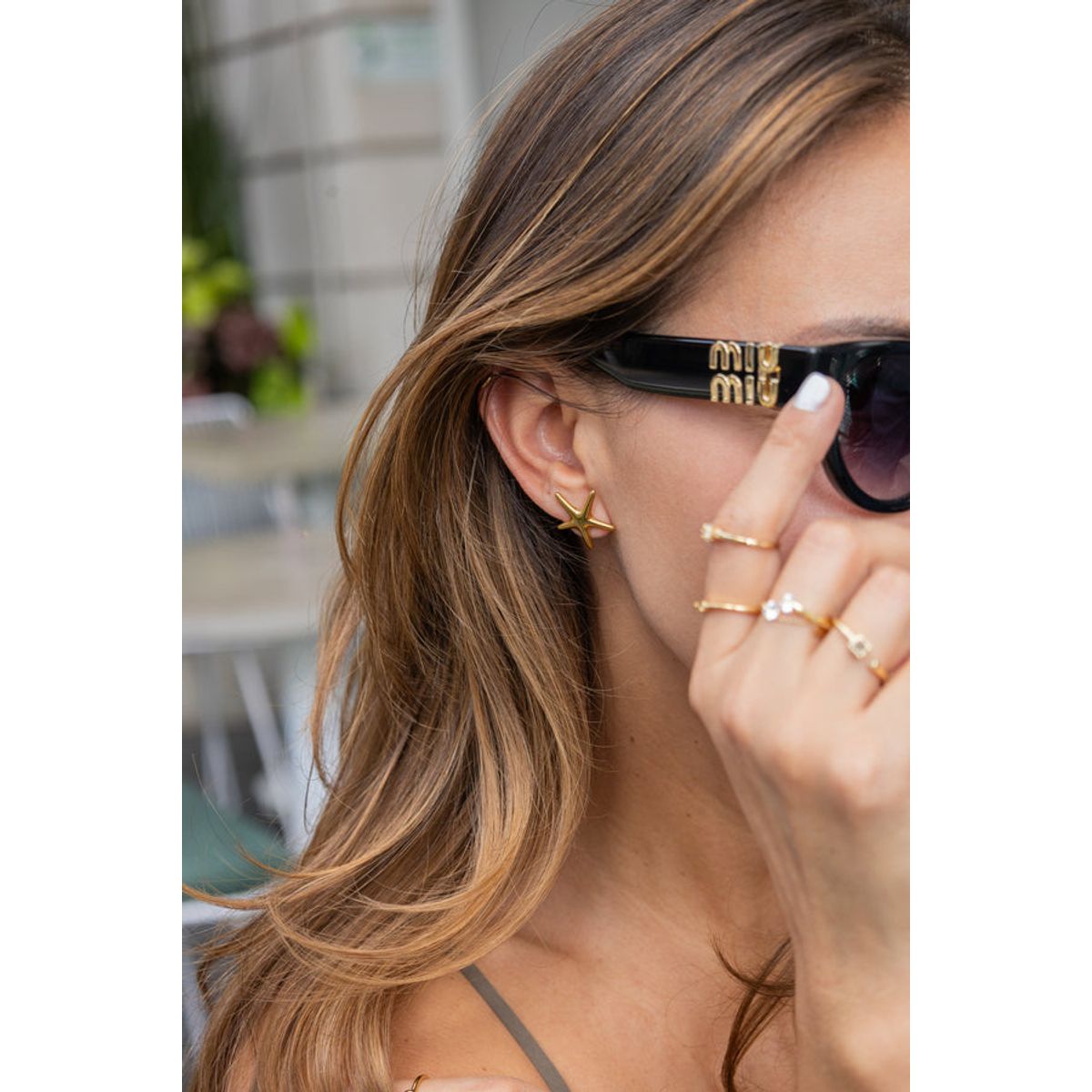 FLORIPONDIA - Aretes Estrella Dorada