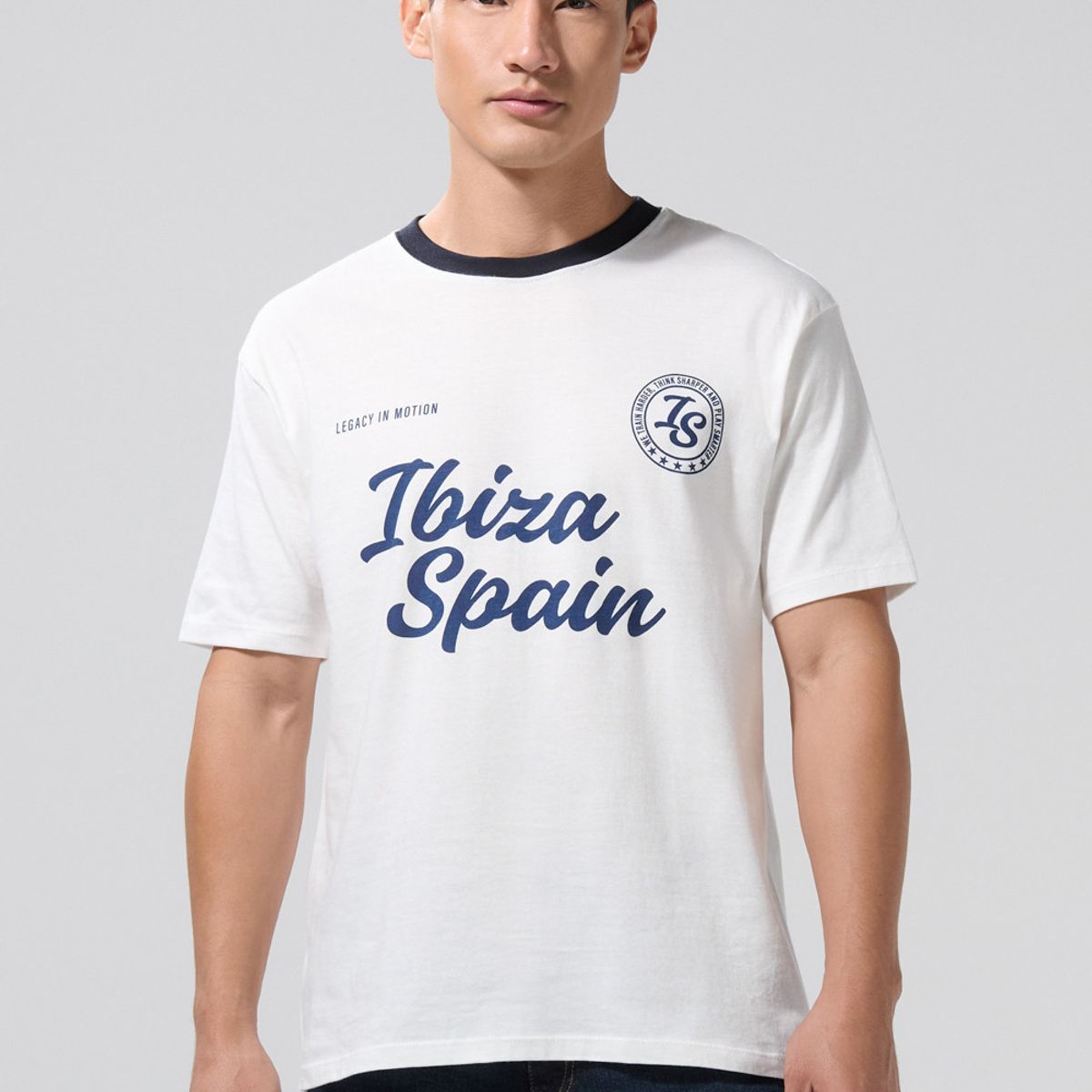 KOAJ - KOAJ Camiseta manga corta unicolor masculino cuello redondo  Hombre