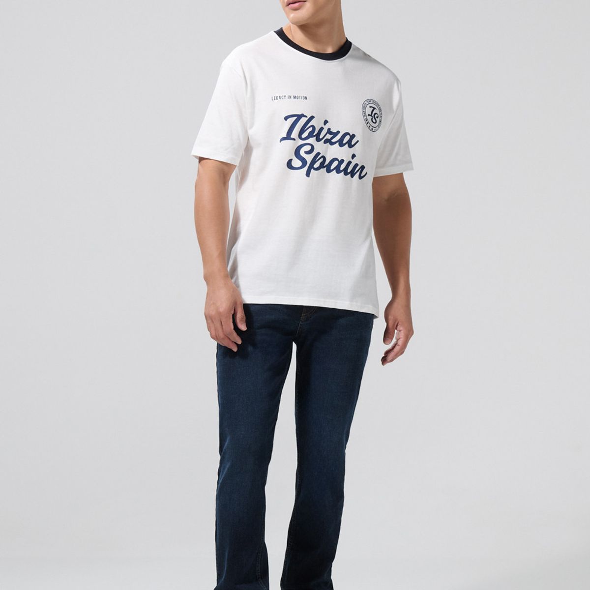 KOAJ - KOAJ Camiseta manga corta unicolor masculino cuello redondo  Hombre