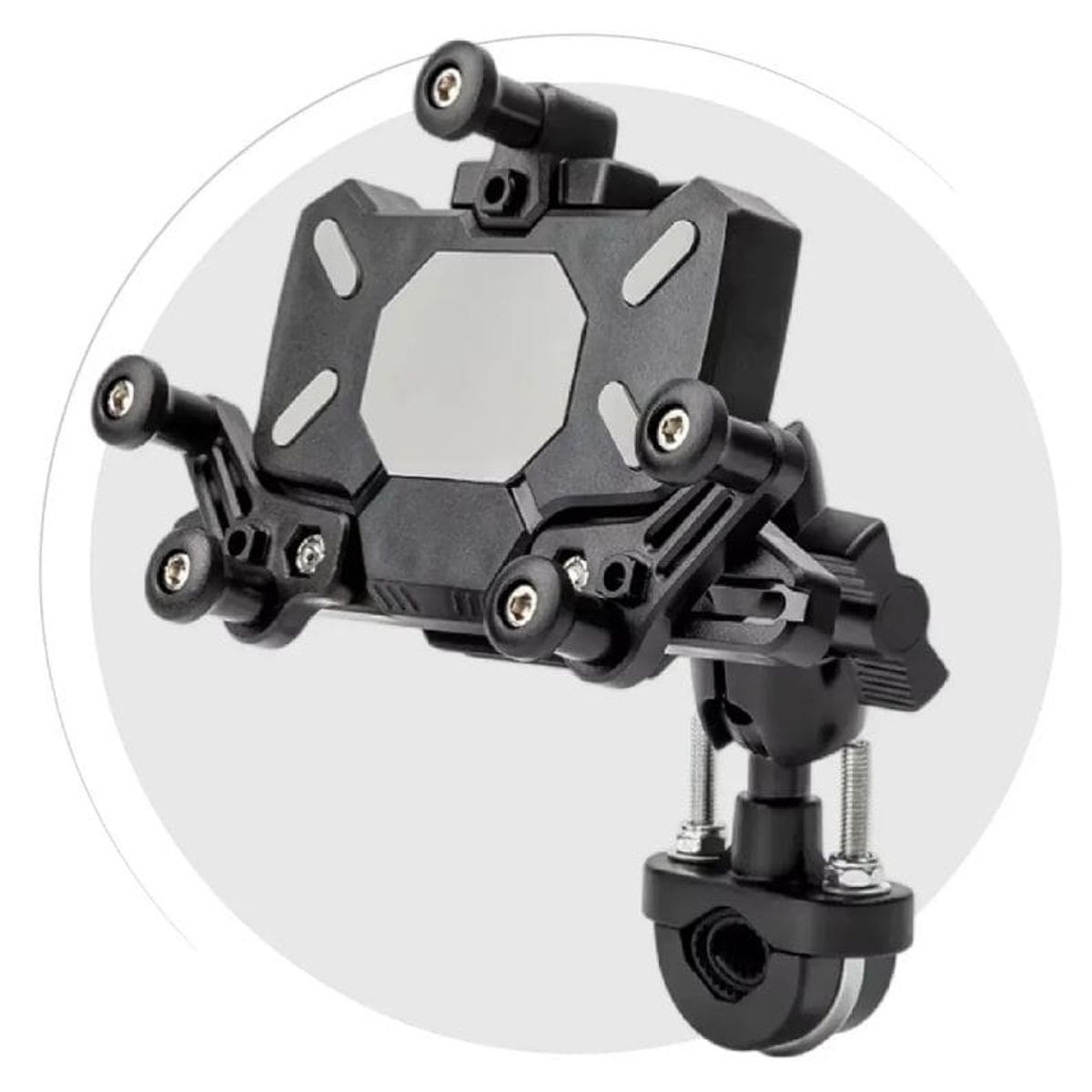 INNOVA - Soporte Celular Moto Antivibración Estabilidad Cualquier Terreno Turismo Negro Negro