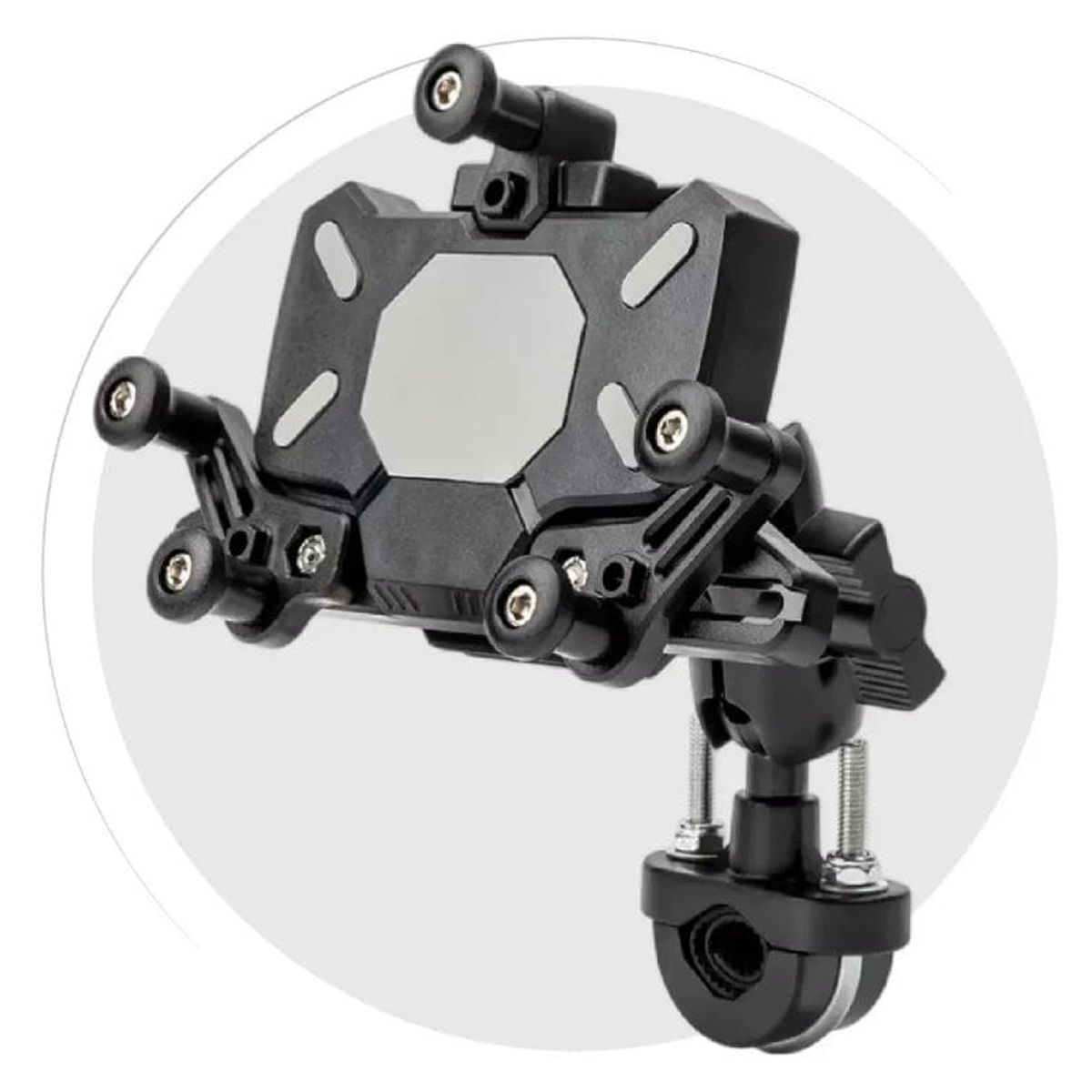 INNOVA - Soporte Celular Moto Antivibración Estabilidad Cualquier Terreno Turismo Negro Negro