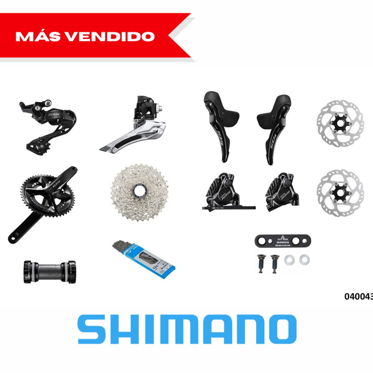 SHIMANO - GRUPO RUTA SHIMANO 105 R7120 DISCO 12VEL