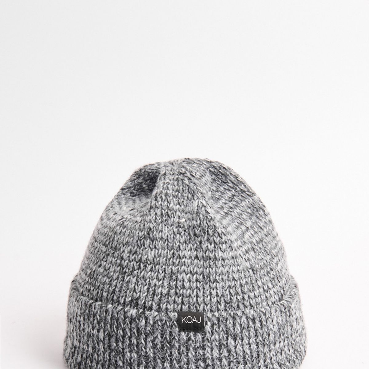 KOAJ - KOAJ Gorro gris intenso tejido con doblez sencillo ajustable Hombre