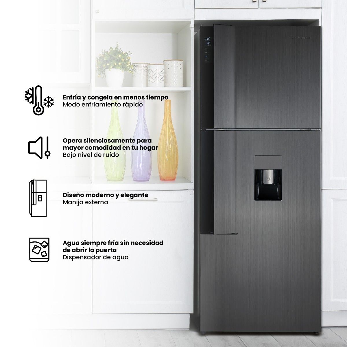 CHALLENGER - Nevera Inverter Cra 420 No Frost 420 Litros Ecool Challenger