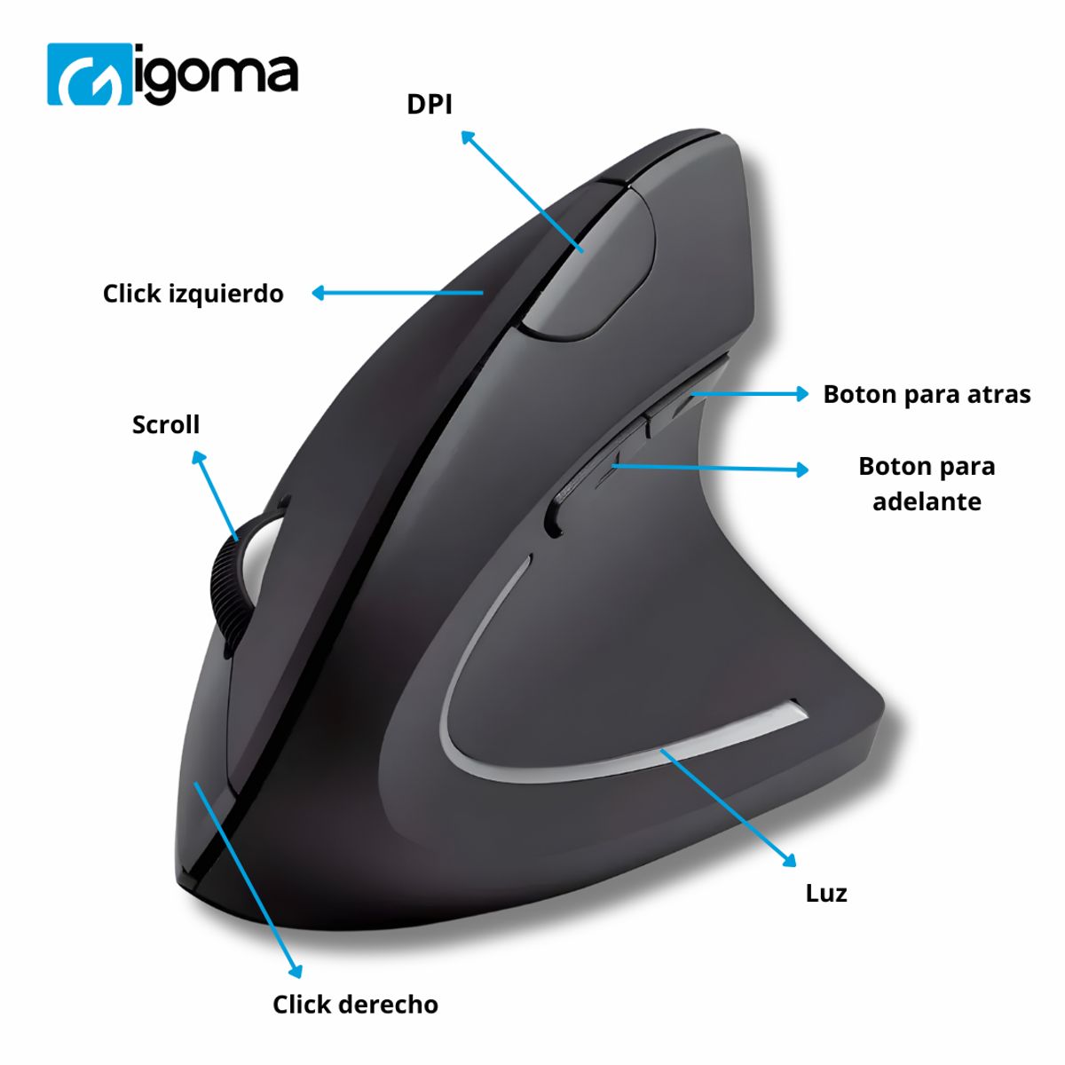 IGOMA - Mouse Ergonomico Inalambrico IGOMA M-4