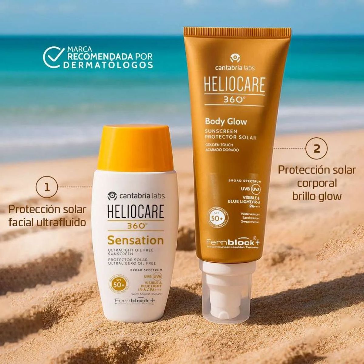 HELIOCARE - KIT Heliocare 360° Sensation x50ml + Heliocare 360° Body Glow SPF50+ x100ml