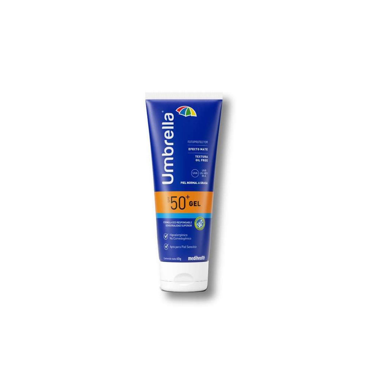UMBRELLA - MEDIHEALTH Umbrella Spf 50+ Gel  X60gr para Piel Mixta a Grasa o con Acné