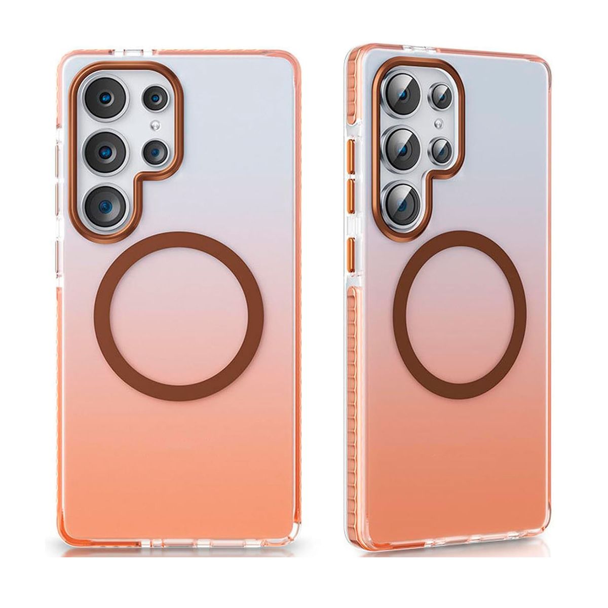 GENERICO - Estuche ColorTech Degrade MagSafe compatible con Samsung S26 Ultra Oro Rosa