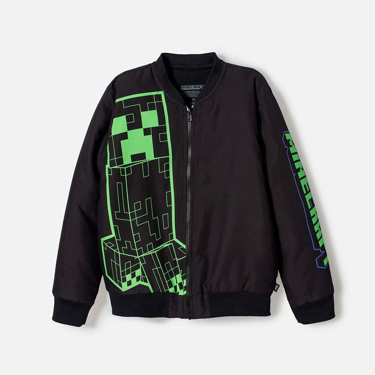 MINECRAFT - Chaqueta de Minecraft con cierre negra para niño