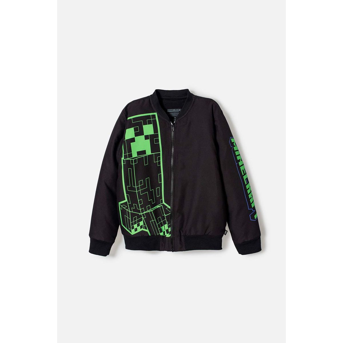 MINECRAFT - Chaqueta de Minecraft con cierre negra para niño