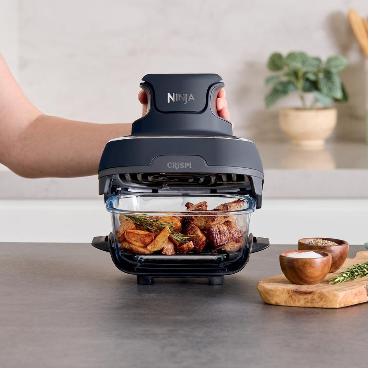 NINJA - Freidora Profesional Ninja Crispi Vidrio p 3.78 L