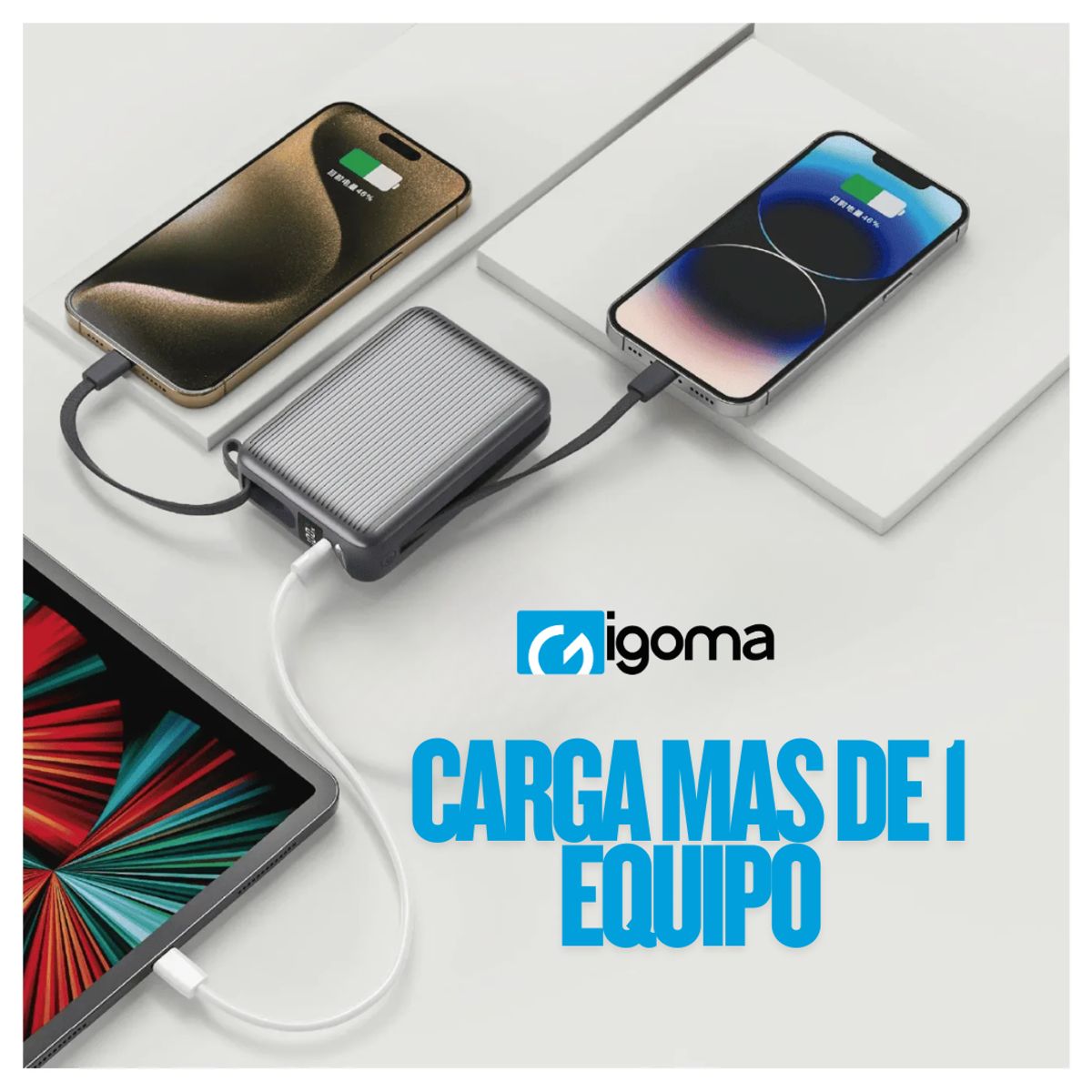 IGOMA - Bateria Portatil IGOMA De 10000mAh PW-1012 - Negra