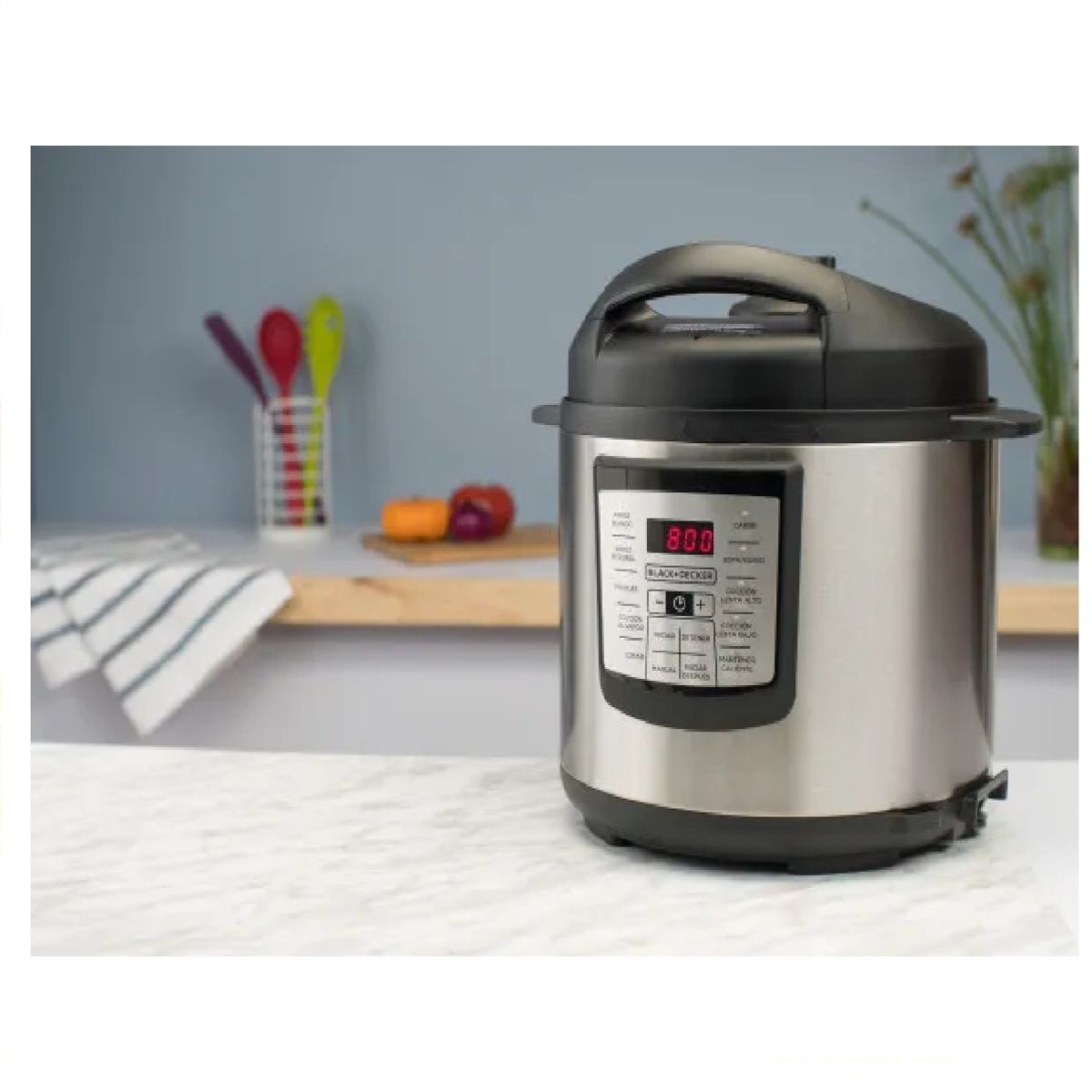 GENERICO - Olla a presión electrica multifuncional 5.7 litros acero Black Decker