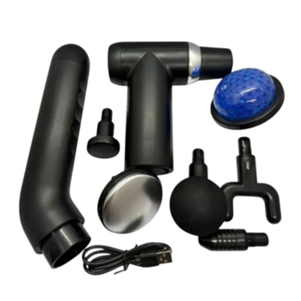 MASSAGE - Masajeador Massage Gun Relajante Largo Calor Frío Pistola 6 Cabezales