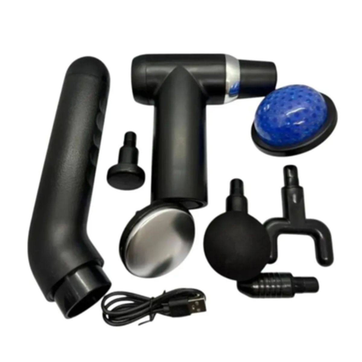 MASSAGE - Masajeador Massage Gun Relajante Largo Calor Frío Pistola 6 Cabezales