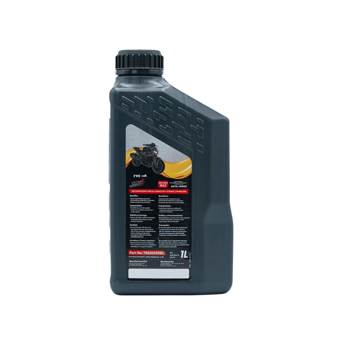GENERICO - ACEITE TVS 10W30 TRU4 FULL SYNTHETIC 4T 1L