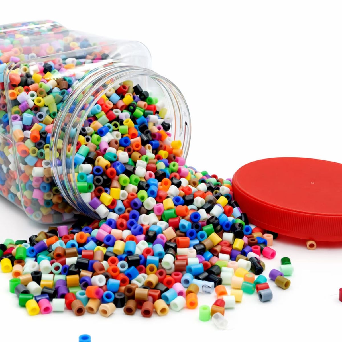 ARTKAL - Hama Beads Artkal Midi Tarro De 6.500 Unidades + Tabla ,pinza,papel