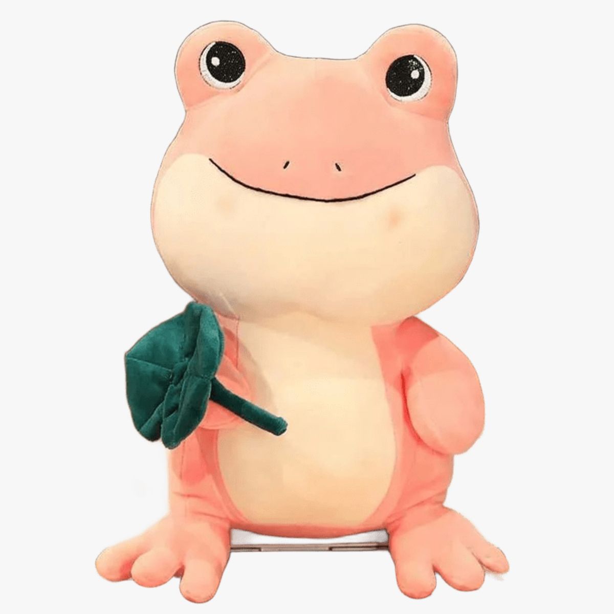 GENERICO - PELUCHE RANA CON HOJA