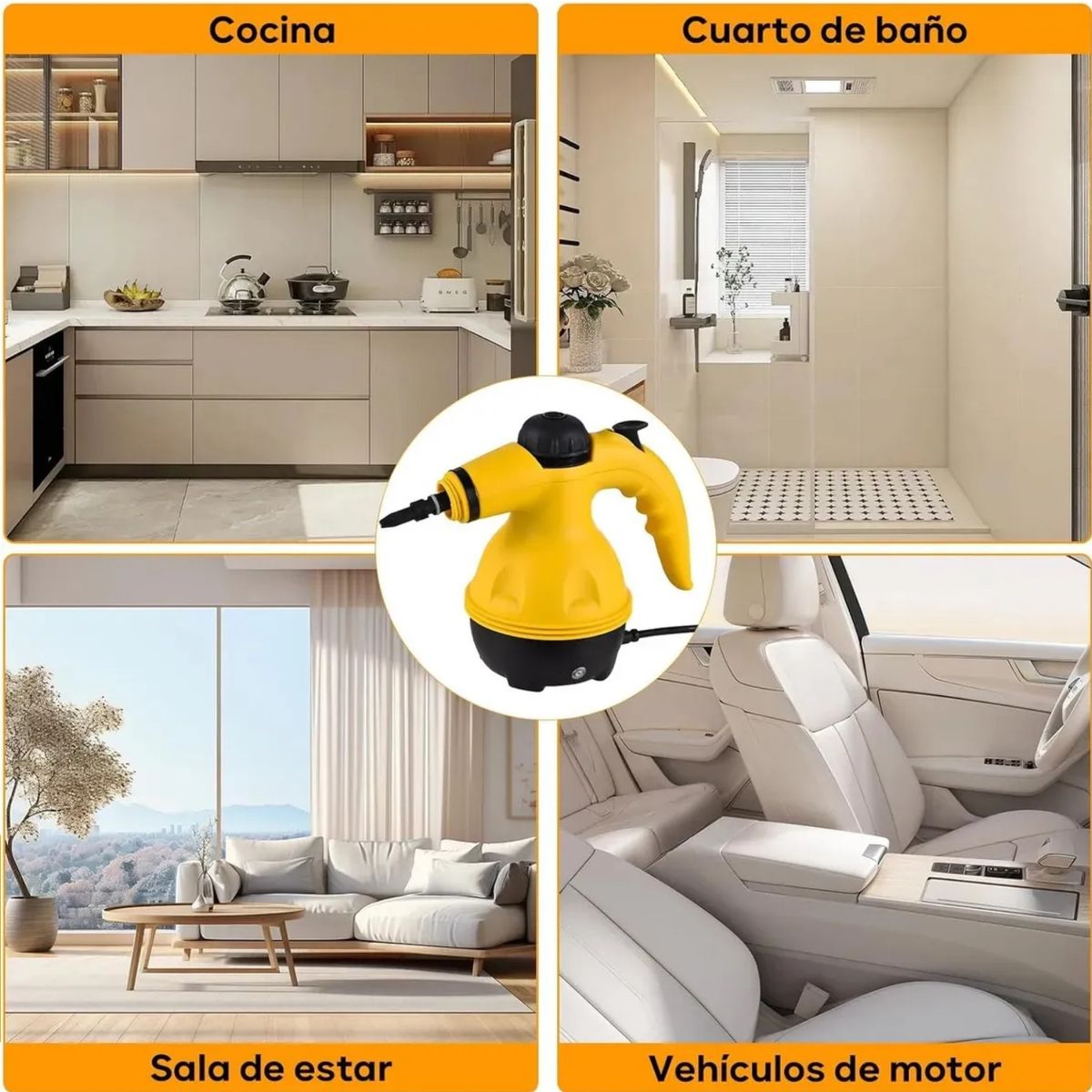 GENERICO - Maquina Limpiadora Portátil a Vapor Multiusos Desinfectante  Limpieza Integral