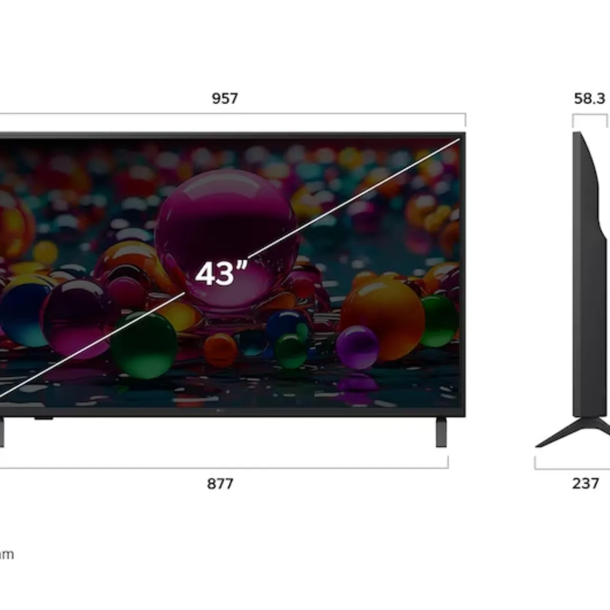 LG - Televisor LG 43" UHD AI 4K Smart TV 2025 - UA8000PSB