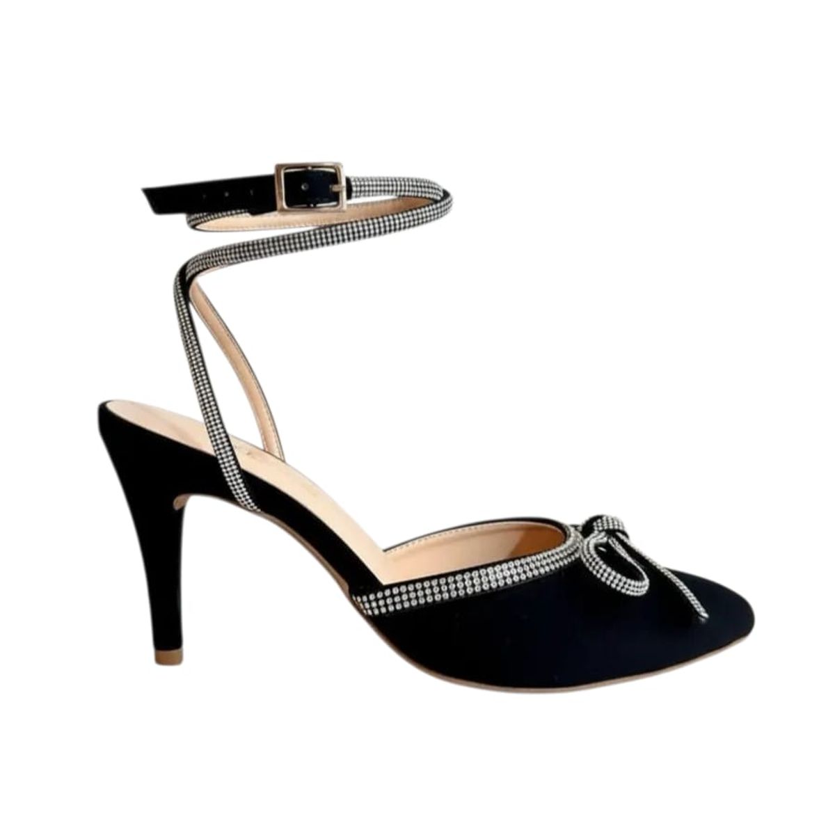 EVEGONZ - Tacones Negros de Mujer Bajos 7 1/2