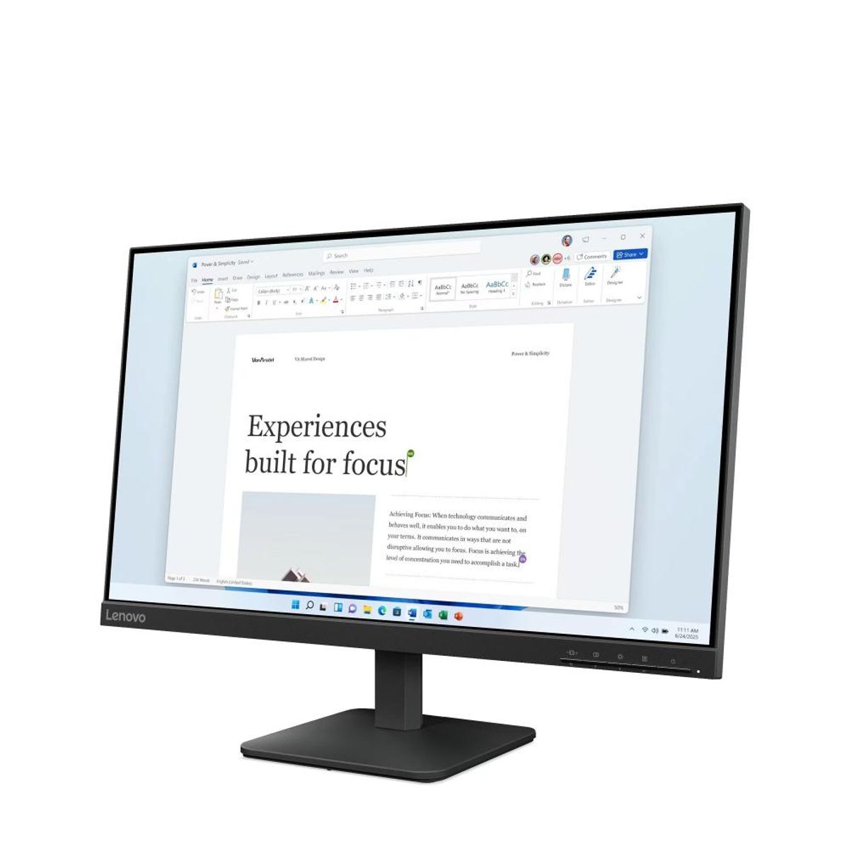 Lenovo - Monitor Lenovo de 23.8 Pulgadas  L24-4e , Pantalla sin bordes, HDMI y VGA