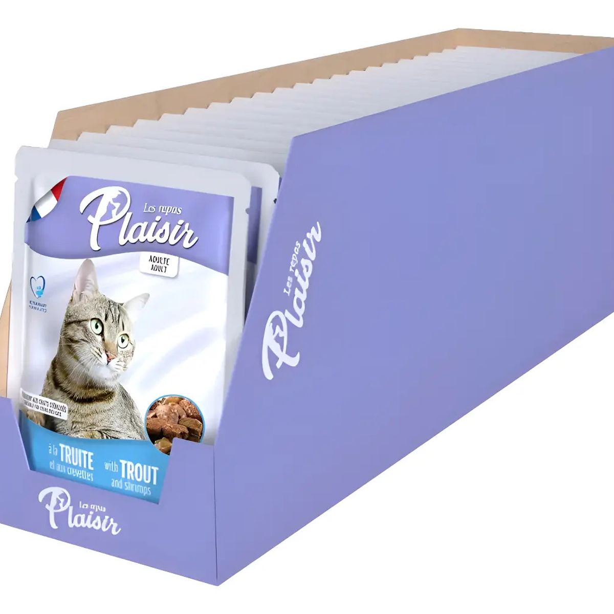 ISI - Plaisir Comida Húmeda Para Gatos Adultos Trucha Camarón 100g