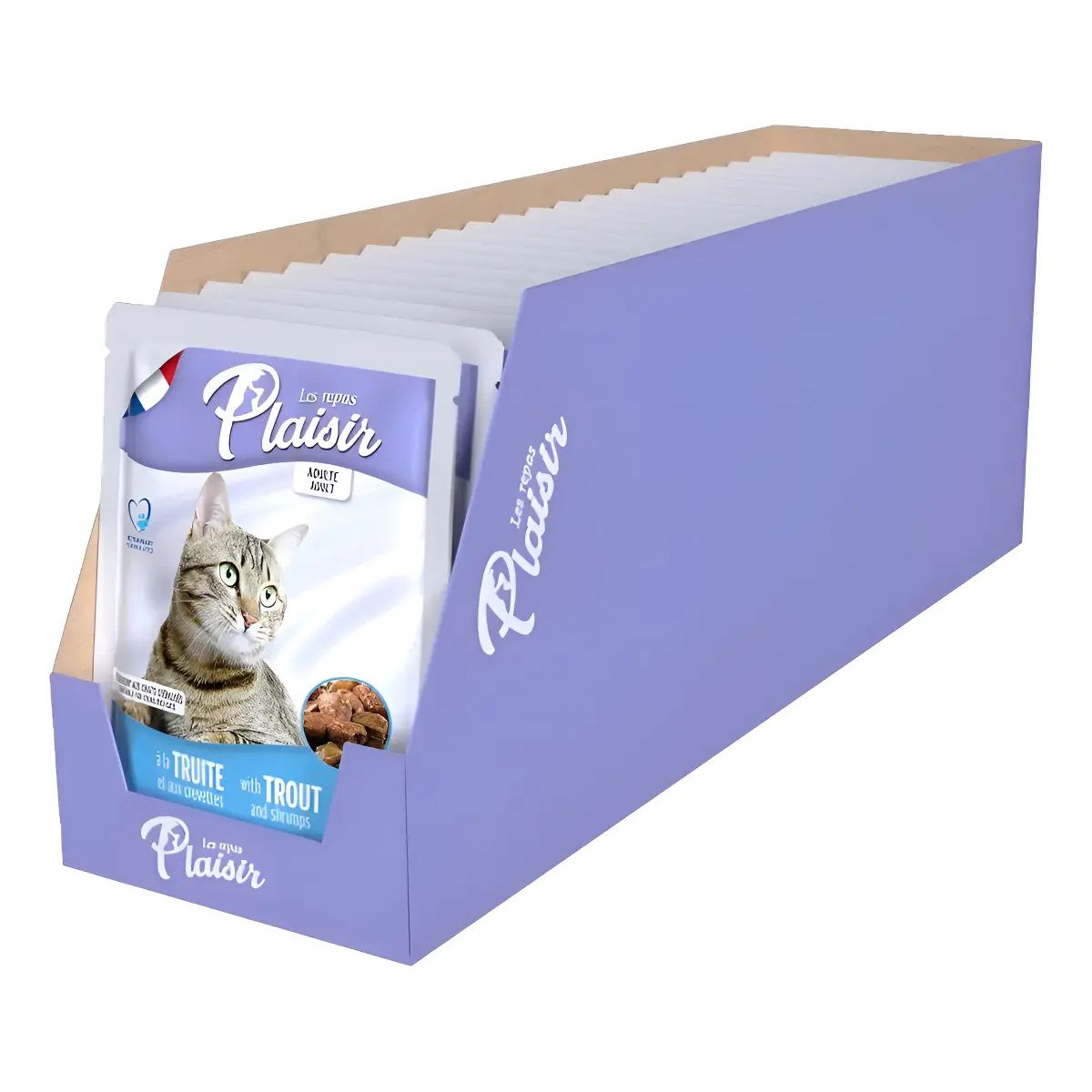 ISI - Plaisir Comida Húmeda Para Gatos Adultos Trucha Camarón 100g