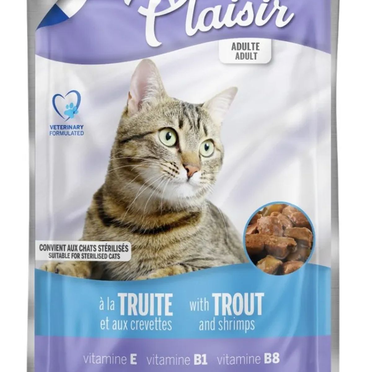 ISI - Plaisir Comida Húmeda Para Gatos Adultos Trucha Camarón 100g