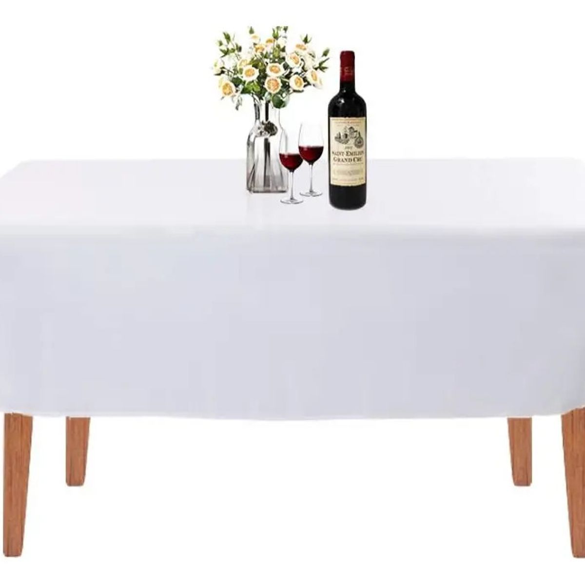 GENERICO - Mantel De Tela Microfibra Comedor 118 X 150 Cm Azul Oscuro Liso